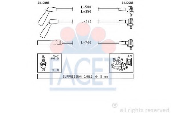 FACET 4.9393 Ignition Cable Kit